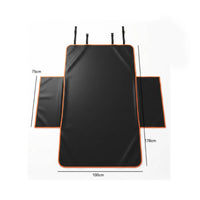 Pet Trunk Mat Raised Sidewall Waterproof Trunk Liner Cargo Area Liner Coated Material Pet Cargo Mat Orange Edging