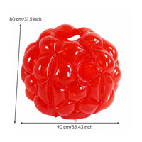 Inflatable Ball Colored Panels Transparent Sphere Internal Straps Outdoor Toy for Collision Play