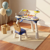 Piano Toy Early Learning Multifunction Keyboard Toy Educational Kids Keyboard with Drum Pads for Beginners, Young Children, Gift Giving