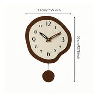 Decorative Wall Clock Irregular Analog Wall Clock Silent for Bedroom, Office