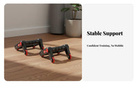 4 Wheel Abdominal Wheel Silent Function Abdominal Exercise Wheel Foldable Press-up Stand Non-Slip Grip 2 in 1 Midsection Fitness