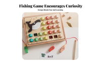 Hand-Eye Coordination Alphabet Fishing Game Fine Movement Skills Development Fishing Game Learn to Spell Alphabet Learning Toy Strong Attractive Components for Toddlers, Preschoolers, Home School, Classroom