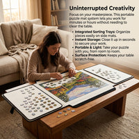 Space Saving Storage Foldable Mat for Adults, Portable Puzzle Organizer with Lightweight Cloth Design, Travel Case