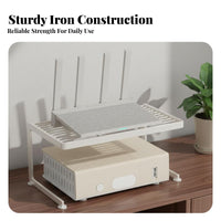 Router Stand Heat Dissipation Design Router Rack Space Saving Set-Top Box Holder for Living Room, Home Office