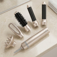 Hot Air Styler with Interchangeable Heads Volumizing 5-in-1 Hair Styling Tool Electric Hair Wand with Detachable Brushes