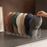 Acrylic Baseball Cap Organizer Clear Baseball Cap Display Stand Upright Hat Rack Tabletop for Teens