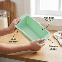 Silicone Bread Loaf Pan, Rectangular Cake for Banana Bread, 9 Inch Silicone Bread and Loaf Pans, Easy Clean Silicone Bread Tin