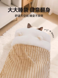 封闭式睡袋猫窝冬天保暖安全感猫咪冬季半钻洞四季通用小猫睡觉用