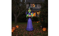 Giant Halloween Inflatable Witch Outdoor Halloween Inflatable Decoration with LED Lights Lighted Spooky for Homeowners