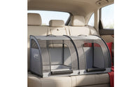 Foldable Car Pet Kennel Breathable Pet Kennel with Mesh Panels Travel-Friendly Foldable Crate for Trunk