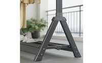 Easy Assembly Single Rod Clothing Rack with Shelf Heavy Duty Rolling Clothes Drying Rack Foldable Design Laundry Accessory Windproof Hanger Slots for Bedroom