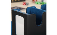 Card Storage Box with Dice Drawer Large Capacity Leader Card Holder Construction Trading Card Case with Display Window for Tournaments