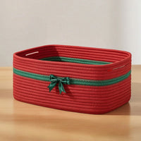 Rope Basket with Handle Sturdy Rope Basket for Shelf, Dresser