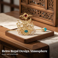 Traditional Chinese Hair Accessory Retro Design Traditional Chinese Hair Crown Ancient Design Head Crown Intricate Features