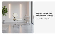Adjustable Height Wheeled Saddle Stool effortless Rolling casters Wheeled Saddle Seat with supportrest Ergonomic Design rotating Chair Thick Padded padding for Beauticians Artists, Nail Technicians, cosmetics studio, laboratoryoratory, Workshop