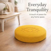 Round Meditation Cushion, Linen Prayer Mat, EPE Filling, Neo-classical, for Worship & Relaxation