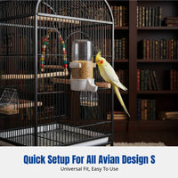 Automatic Avian Dispenser Easy to Clean Spill-Resistant and Water Station Large Capacity Transparent Design for Travelers