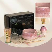 Japanese Matcha Tea Ceremony Set with Ceramic Bowl and Whisk