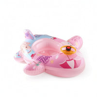 Cartoon-Printed Airplane Pool Inflatable Safe Airplane Inflatable with Seat Comfortable Swim Ring Long-Lasting for Toddlers, Kids, Children, Beach