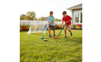 Children's Hockey Stick Toy Angled Shape Hockey Stick Toy Puck Piece Curved Handle Printed Text