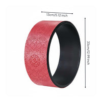 Deepens Stretches Fitness Wheel Non-Slip Surface Exercise Roller Mandala Pattern for Home Gym