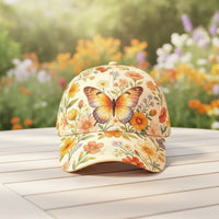 Baseball Cap Floral Baseball Hat Sun Shading Cap with Curved Brim for Adults, Everyday Wear, Outdoor Walks