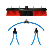Multi-Outlet Water Fed Pole Brush Dense Bristles Solar Panel Cleaning Brush Connector Fitted Tubed