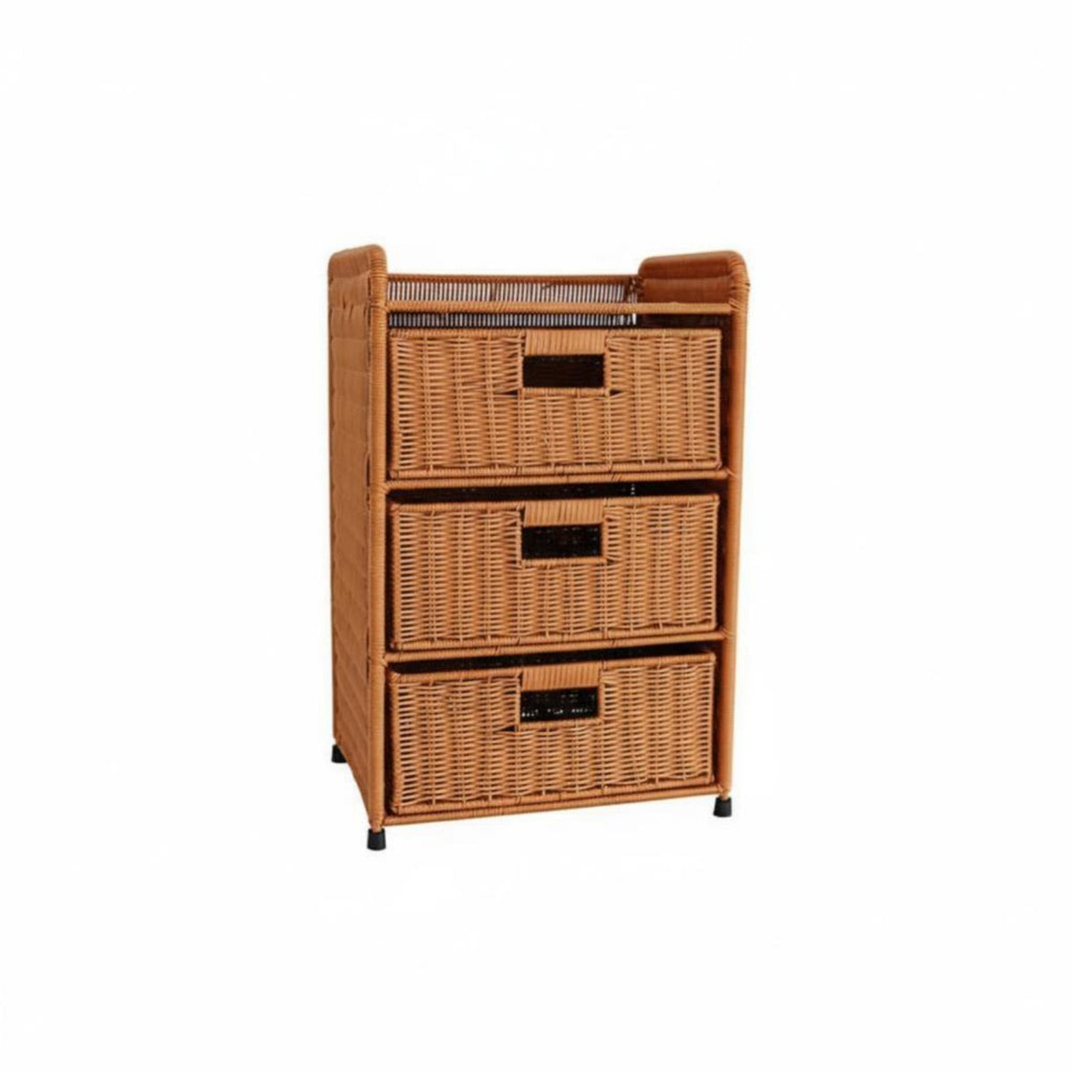 Storage Cabinet European Design Drawer Nightstand Smooth Finish Storage Cabinet with Baskets for Bedroom, Living Room