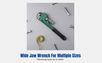 Pipe Wrench, Adjustable Heavy-Duty Pliers, Large Opening, Multi-Function Auto-Tightening Plumbing Tool for Home Installation