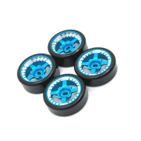 4 Pieces RC Car Slide Wheel Low Profile RC Wheel with Metal Hub Compatible for Hobbyists