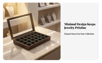 Transparent Wooden Jewelry Display Tray