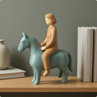 Horse Equestrian Figurine Painted Resin Figurine Decorative Sculpture for Garden Display