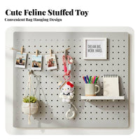 Soft Doll Car Hook Great Gift Cute Cat Vehicle Bag Holder Portable Purse Hanger for Drivers, Parents, Commuting, Daily Commute, Road Trips