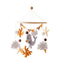 Baby Mobile with Felt Ornaments Ocean-Themed Crib Mobile Hanging for Newborns