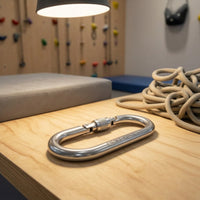 Oval Carabiner with Screw-Locking Large-Opening Quick with Link Screw Lock for Arborists