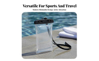 Waterproof Phone Bag Floats on Water Buoyant Waterproof Phone Bag High Clearness Window Cellphone Dry Bag with Lanyard for Swimming, Beach, Boating