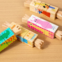Smooth Rotate Twist Block Puzzle Compact Wooden Block Puzzle Learning Grasping Toy Educational for Playrooms