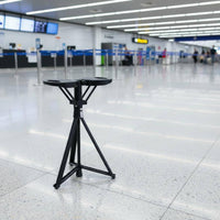 Thickened Stainless Steel Walking Cane with Seat Foldable Walking Stick Stool Portable Cane Stool Anti-Slip for Elderly, Seniors, Outdoor, Hiking