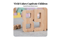 28 Pieces Logical Thinking Development Wooden Number Blocks Parent-Child Interaction Math Learning Blocks Develops Fine Movement Skills