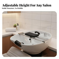 Thai Design Shampoo Headrest Non-Slip Design Stainless Steel Shampoo Bed Pillow Rack Stable and Secure Salon Sink Neck Support Pillow for Barbers, Spa