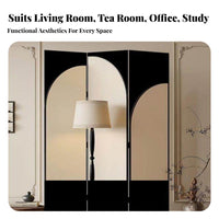 New Chinese & fashion Multi-Panel Folding Screen French Cream appearance 4-Panel Folding Divider Foldable Design Room Partition Movable for Interior Decorators, Business Owners, Study, Bedroom, Studio, Apartment