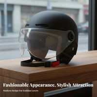 Electric Bike Helmet 3C Certified Motorcycle Half Helmet Four-Season Use for Commuters, Motorcyclists, City Riding, Daily Travel, Leisure Rides