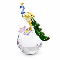 Crystal Peacock Ornament Elegant Crystal Peacock Figurine Tabletop Decoration for Art Lovers
