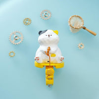 Creative Cartoon Handlebar Figure Wind-Rotating Action Scooter Bobblehead Doll for Women