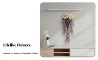 Ready to Hang Wall Hanging Floral Decor Lifelike Appearance Artificial Blossom Vine Realistic Look Artificial Blossom Wall Basket Low Maintenance for Home Decorators, DIY Enthusiasts, Living Room, Bedroom, Balcony, Front Door
