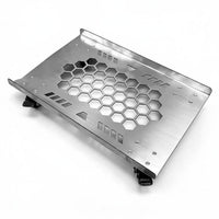 Stainless Metal Computer Stand Load Bearing Rolling PC Stand Wide Base Computer Cart for Desk