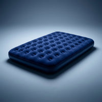 Inflatable Mattress and Air Bed with Flocked Surface, Double Airbed with External Air Pump, Portable Camping Mat and Sleeping Mat, 3kg Weight