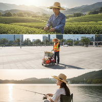 Straw Hat with Fans USB Rechargeable Straw Hat with Fan Adjustable for Gardeners, Outdoor Work, Gardening