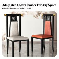 New Chinese Design Armless Backrest Chair Stable and Sturdy High-Back Yoke Chair Versatile Design Commercial Seating for Restaurant Owners, Interior Designers, Hotel Managers, Dining Room, Tea House, Private Club, Kitchen