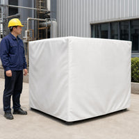 White Lawn Mower Cover, Riding Lawn Mower Cover for Outdoor Storage, Zero Turn Mower Cover Waterproof Dustproof Oxford Cloth